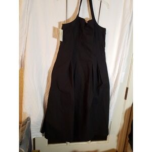 Women's A New Day Black Midi Halter Dress Size L (H464)